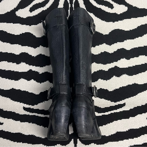 Lucky Brand Candice Tall Leather Black Boots Size 7 - Picture 10 of 16